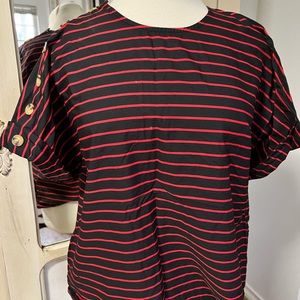 Who What Wear black and red stripes.  Size large